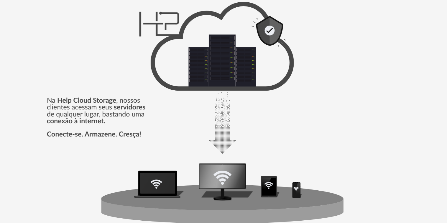 Ilustração Help Cloud Storage